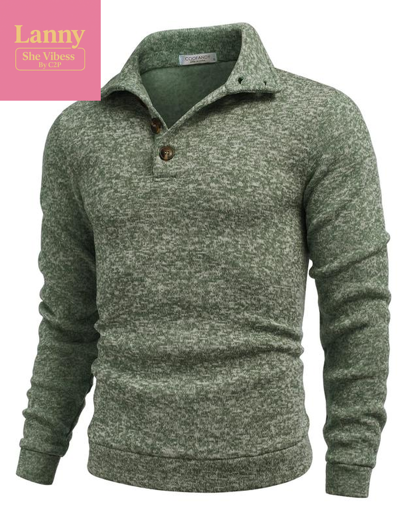 COOFANDY Men'S Casual Slim Fit Pullover Sweater Knitted Thermal Sweatshirt