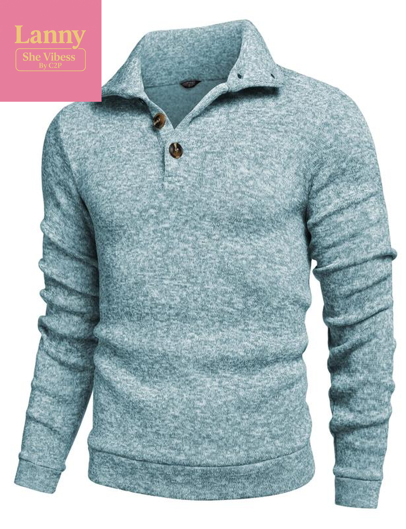 COOFANDY Men'S Casual Slim Fit Pullover Sweater Knitted Thermal Sweatshirt