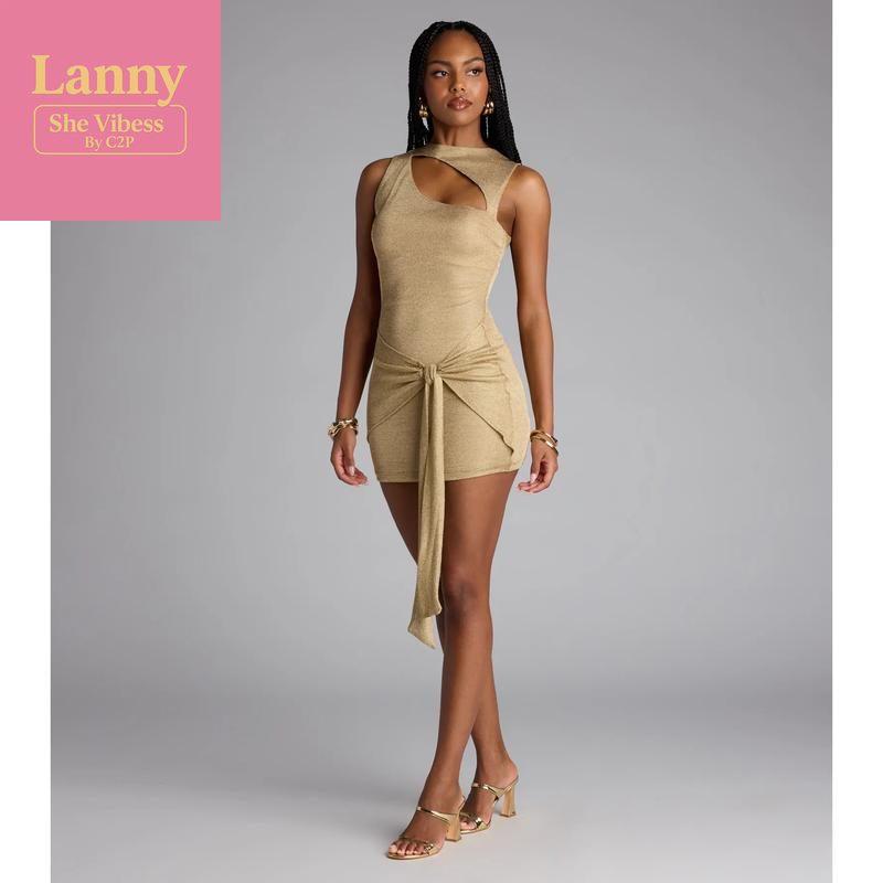 Wrap Star Cutout Mini Dress