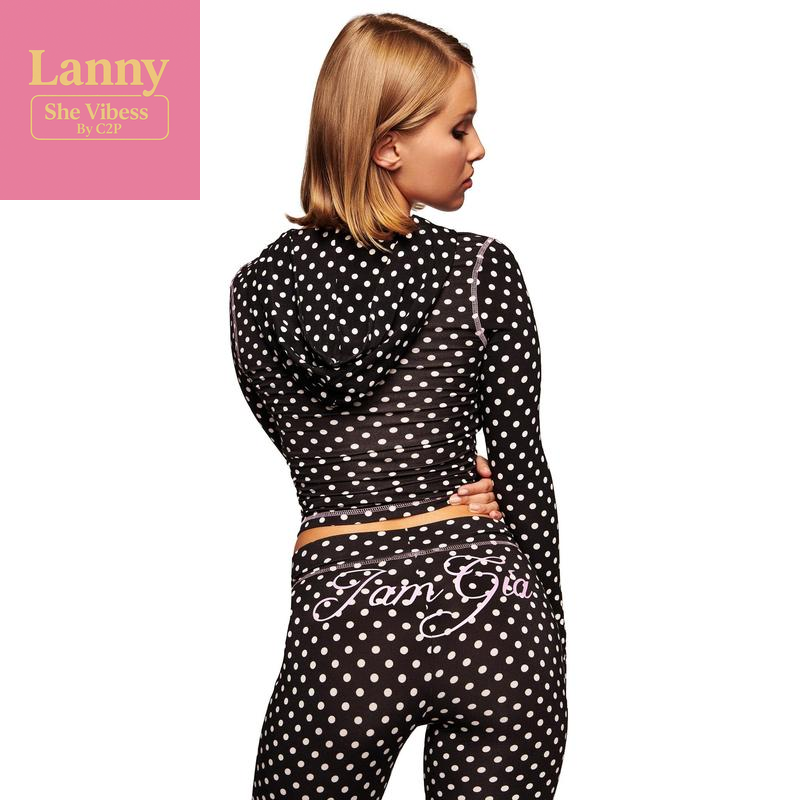 BLARE HOODIE - BLACK POLKA DOT