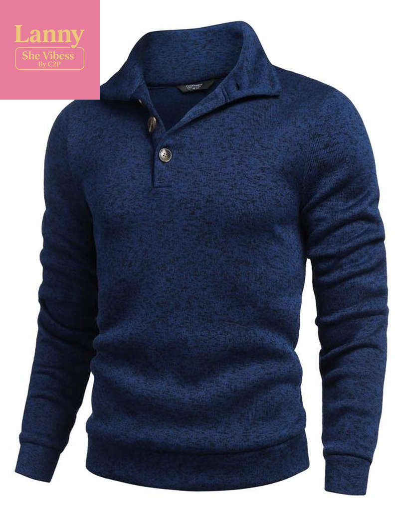 COOFANDY Men'S Casual Slim Fit Pullover Sweater Knitted Thermal Sweatshirt