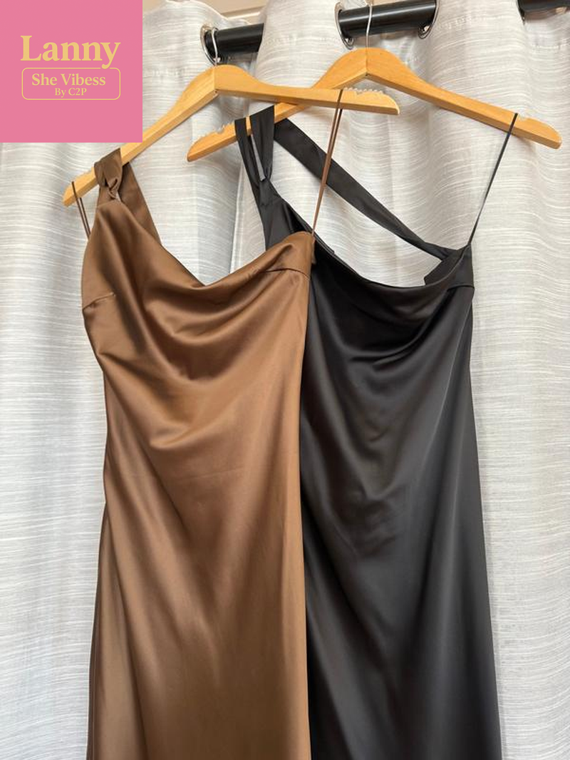 Moonlight Muse Silk Dress