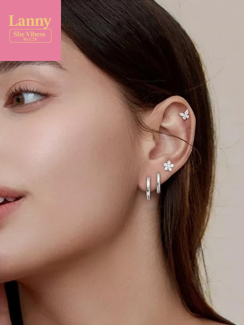 12 Pairs Hypoallergenic Earrings for Sensitive Ears 14K Gold Plated Stainless Steel Flat Back Stud & Hoop Set - Cartilage, Helix, Multiple Piercing Jewelry Gift for Women Men (Christmas Gift🎄) Studs Earrings