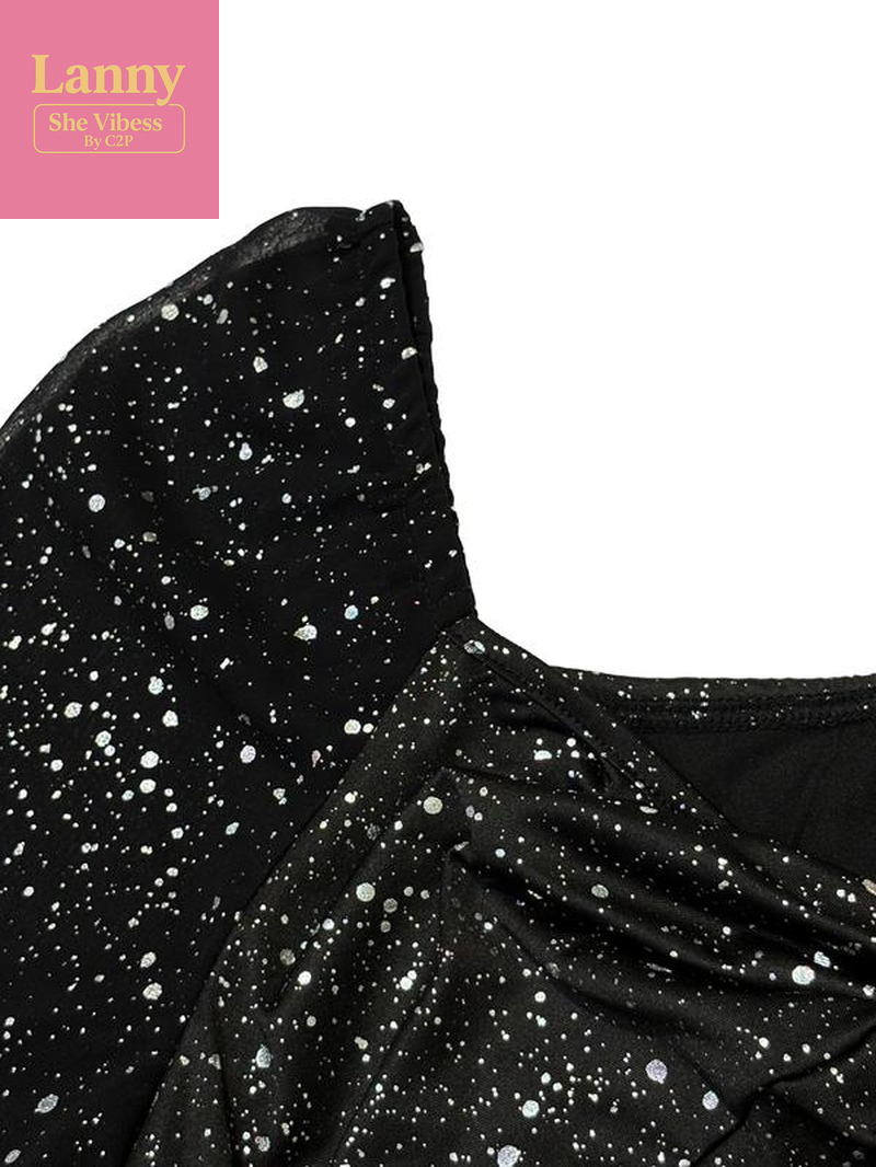 Elegant Twist Knot Dress, Short Sleeve Party Gown, Sexy Mini Formal Dress for Special Occasions, Women'S Fashion Clothing