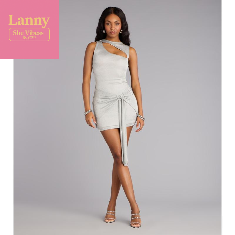 Wrap Star Cutout Mini Dress