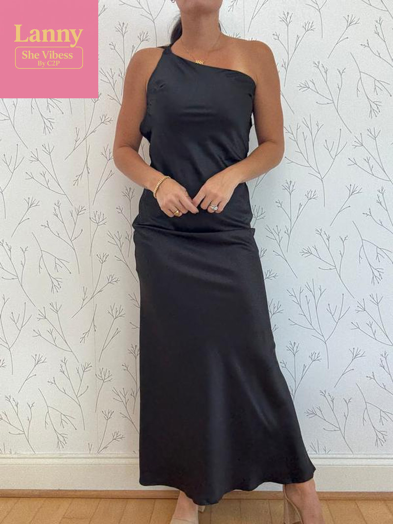 Moonlight Muse Silk Dress