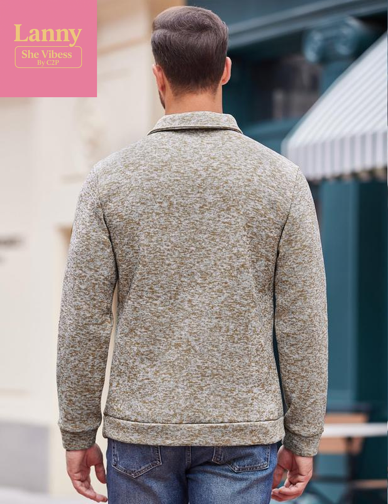 COOFANDY Men'S Casual Slim Fit Pullover Sweater Knitted Thermal Sweatshirt