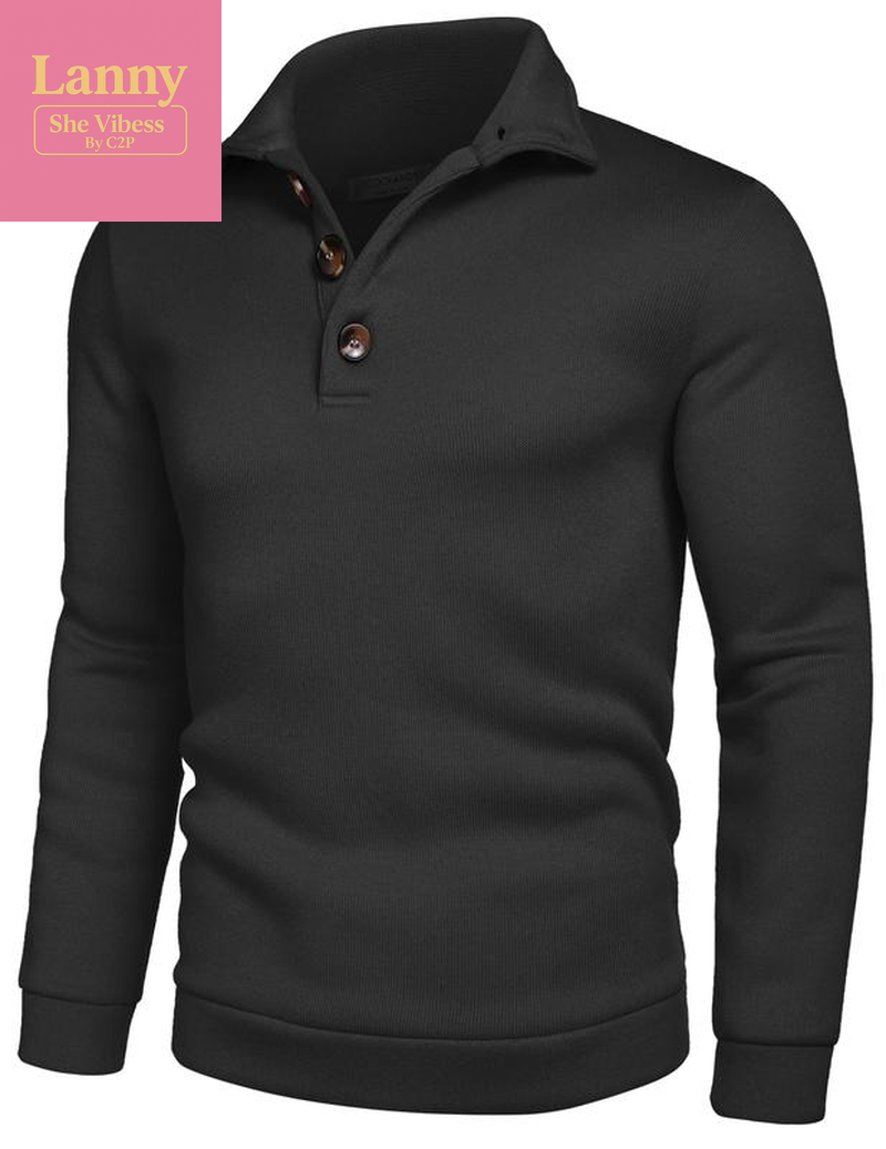 COOFANDY Men'S Casual Slim Fit Pullover Sweater Knitted Thermal Sweatshirt