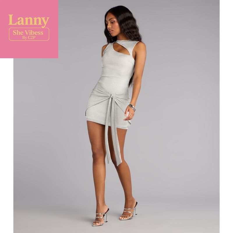 Wrap Star Cutout Mini Dress