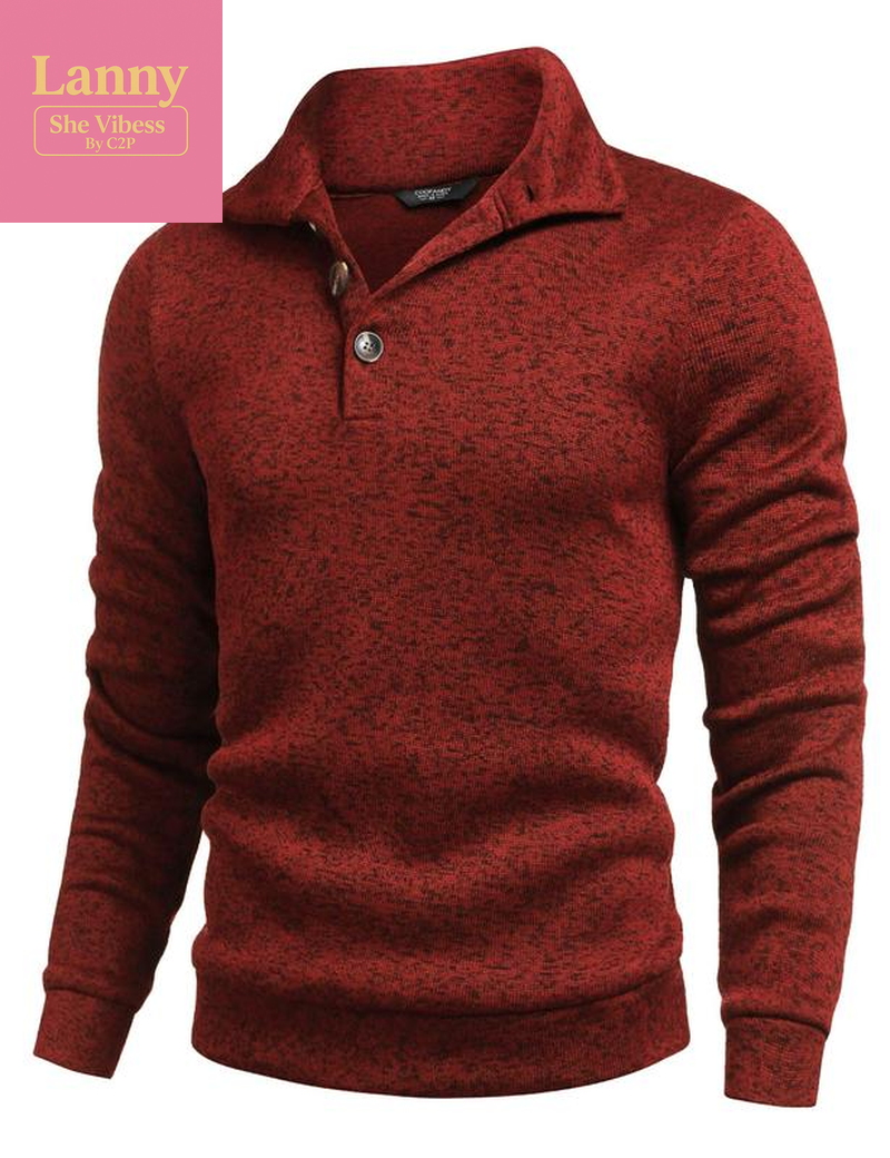 COOFANDY Men'S Casual Slim Fit Pullover Sweater Knitted Thermal Sweatshirt