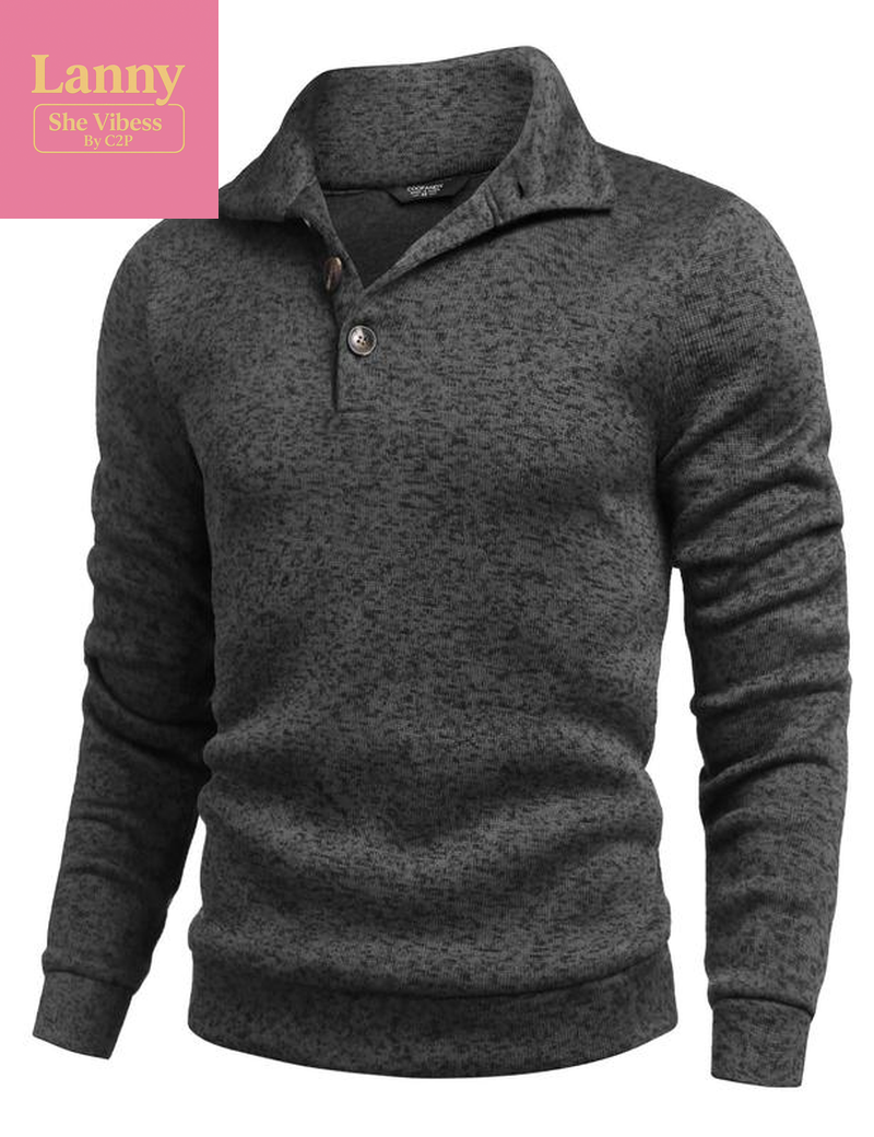 COOFANDY Men'S Casual Slim Fit Pullover Sweater Knitted Thermal Sweatshirt
